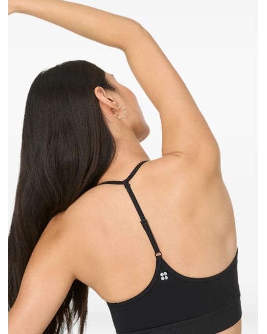 Sweaty Betty Black Ultimate Studio Ribbed-Trim Sports Bra