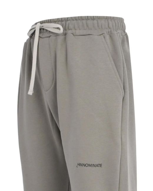 hinnominate Gray Straight-Leg Trousers for men