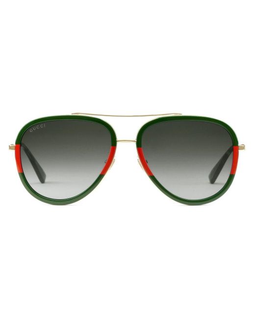 Gucci Metallic Pilot-frame Metal Sunglasses