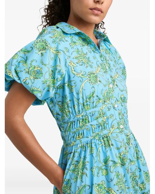 Vestido de manga farol a capas Cinq À Sept de color Blue