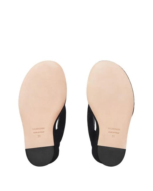 Balenciaga Black Gaeta Wedge Sandals