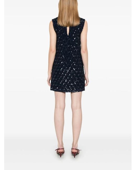 P.A.R.O.S.H. Blue Sequined Mini Dress