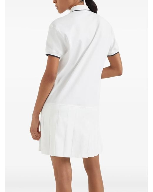 Brunello Cucinelli White Tennis-style Mini Dress