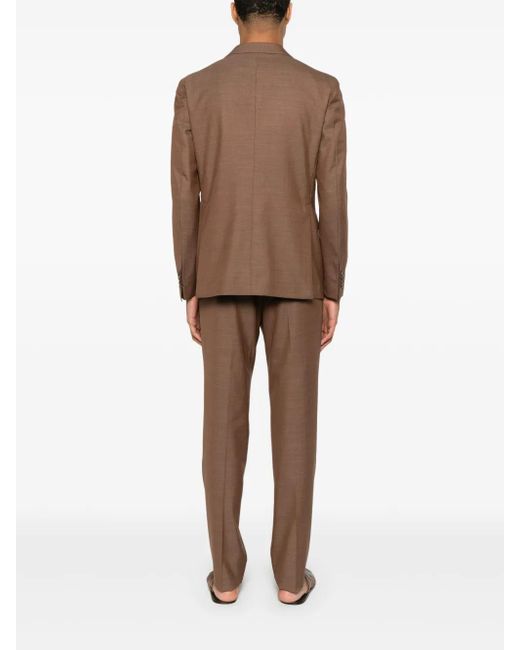 Tagliatore Brown Single-Breasted Suit for men