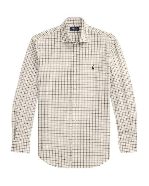 Polo Ralph Lauren White Checked Long-Sleeve Shirt for men