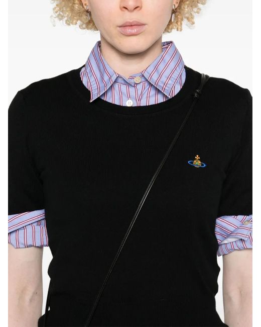 Vivienne Westwood Black Cotton And Cashmere Blend Top