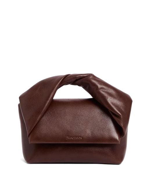 J.W. Anderson Brown Twisted-Handle Leather Tote Bag