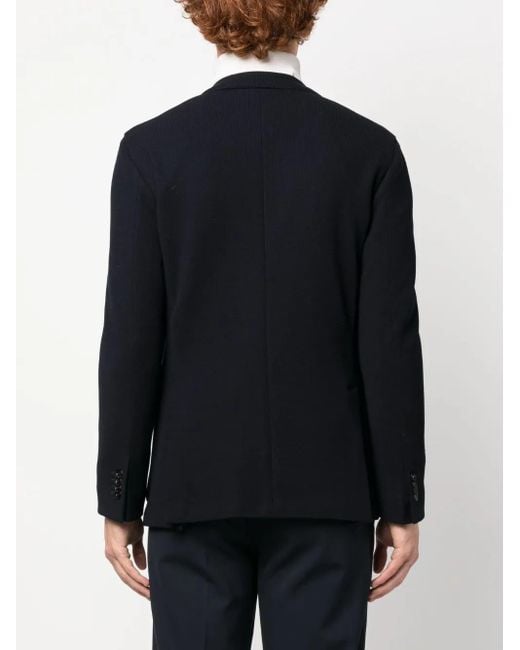 Boglioli Blue Wool Blend Double-Breasted Jacket for men