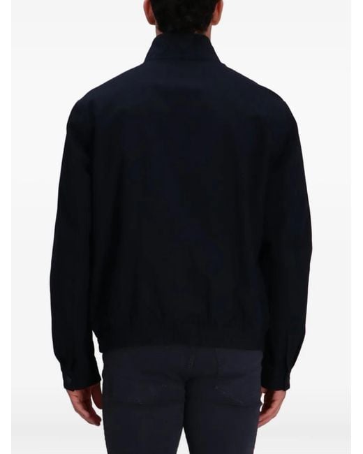 Boss Blue High-Neck Zip-Front Jacket for men