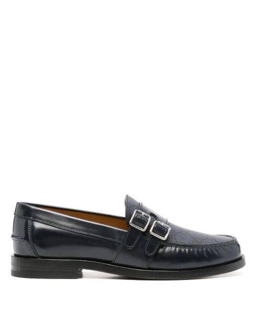 Gucci Gray Gg Supreme Monk Shoes for men