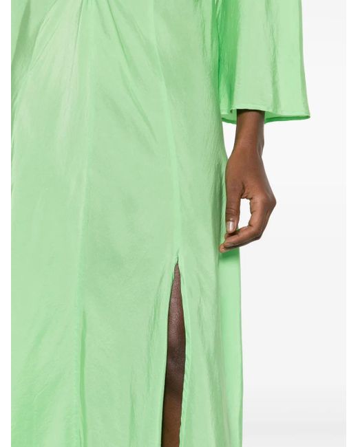 Forte_forte Green Habotai Silk Dress