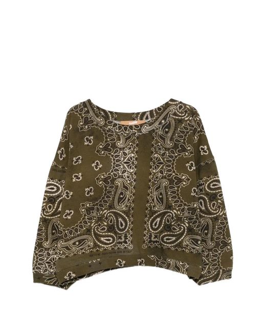 DON'T @ ME Green Paisley-Print Sweatshirt