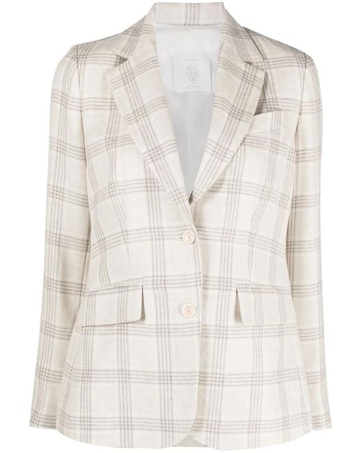 Eleventy Natural Single Breasted Long Jacket