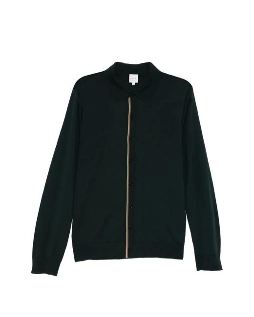 Paul Smith Green Striped Cardigan for men