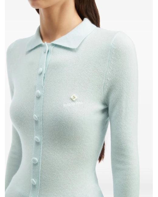 ShuShu/Tong Blue Buttoned Collared Cardigan