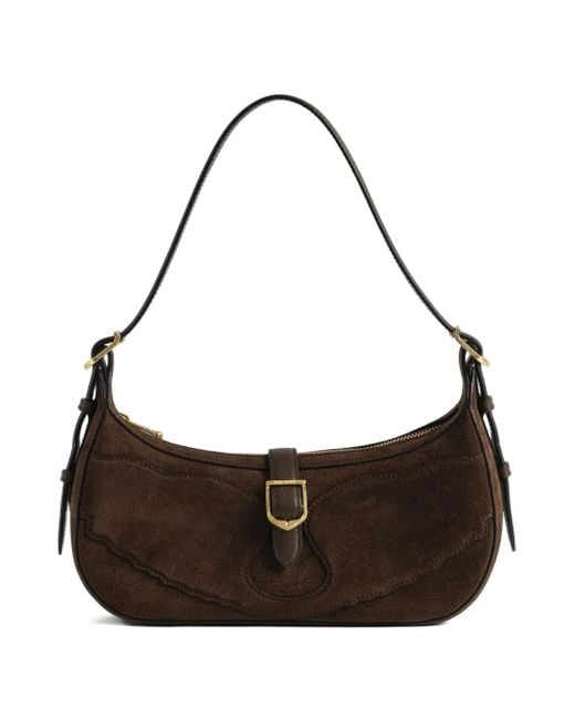 Zadig & Voltaire Brown Moonrise suede shoulder bag