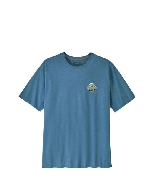 Patagonia Blue Print T-Shirt for men