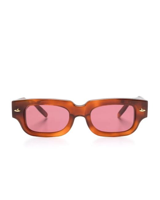 Sestini Eyewear Red Tre Tortoiseshell-Effect Sunglasses