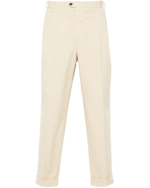 PT Torino Natural Slim-fit Cotton Trousers for men