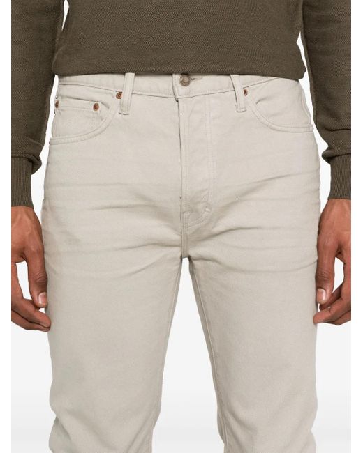 Tom Ford Natural Mid-Rise Slim-Fit Jeans for men
