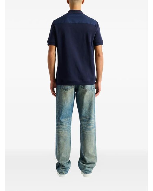 Balmain Blue Embroidered Insect Polo for men