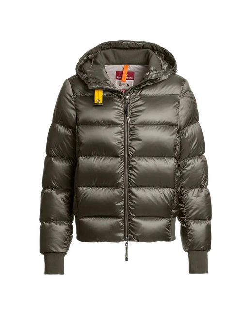Parajumpers Green Mariah Hooded Quilted Jacket
