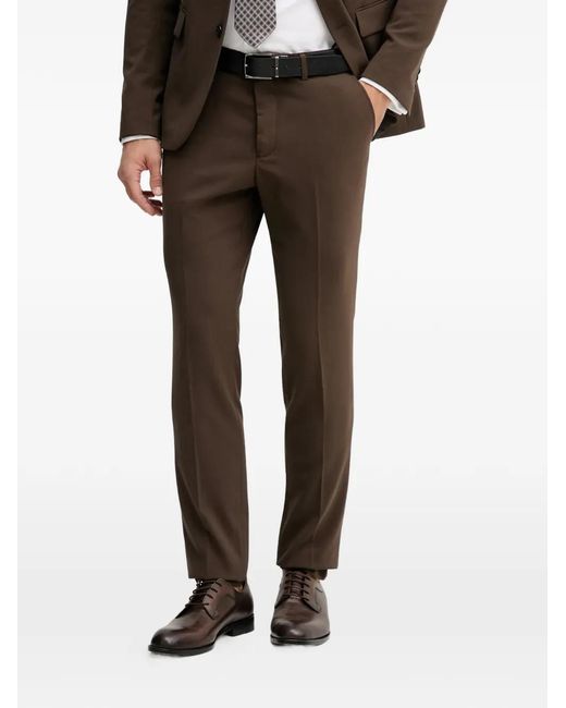 Lindbergh Brown Button Flap Suit for men