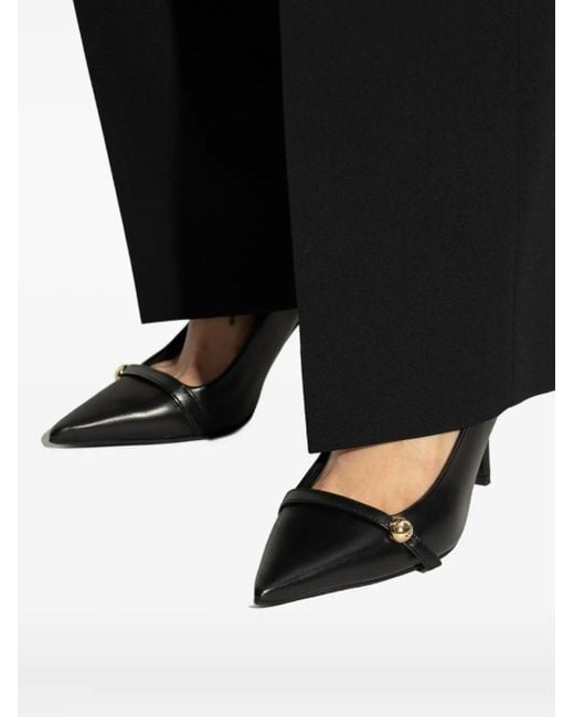 Furla Black 100Mm Leather Heeled Pumps