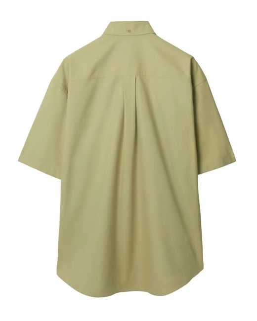 Burberry Green Cotton Short-sleeve Shirt for men