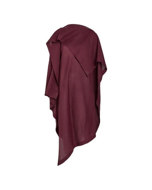 Issey Miyake Purple All Squares Asymmetric Draped Midi Dress