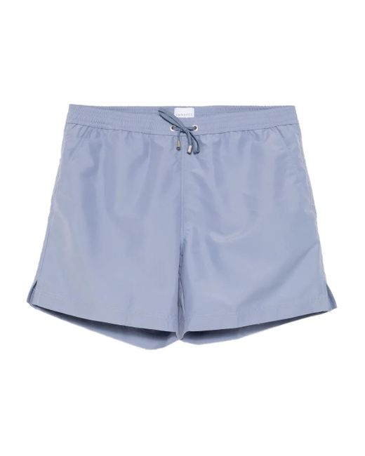 Sunspel Blue Drawstring Swim Shorts for men
