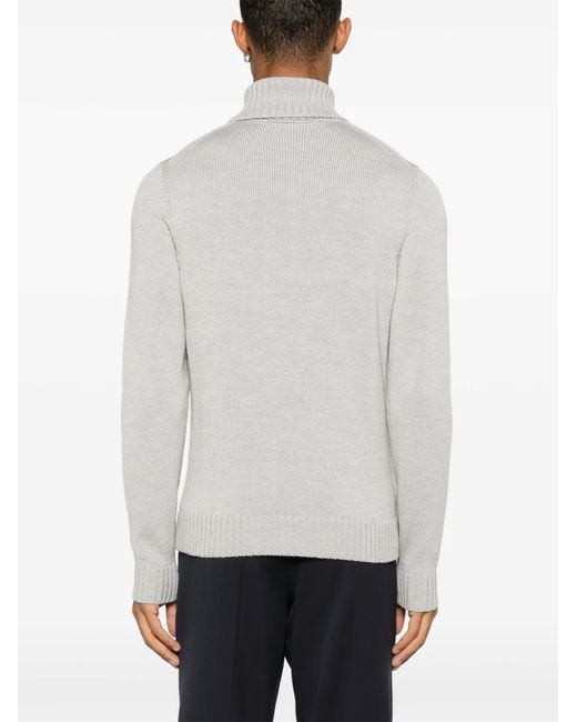 Zanone White Virgin Wool Sweater for men