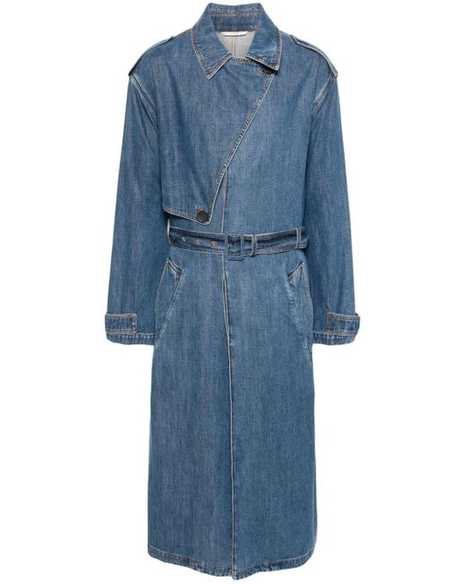 Valentino Garavani Blue Denim Trench Coat for men