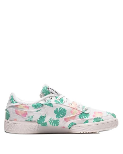 Reebok Blue Club C 85 Floral-Print Trainers