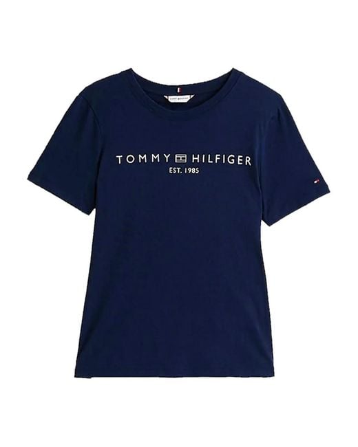 Tommy Hilfiger Blue Logo Crew Neck T-Shirt
