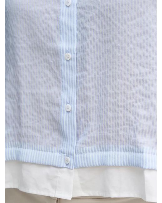 Sisley Blue Striped Layered Shirt