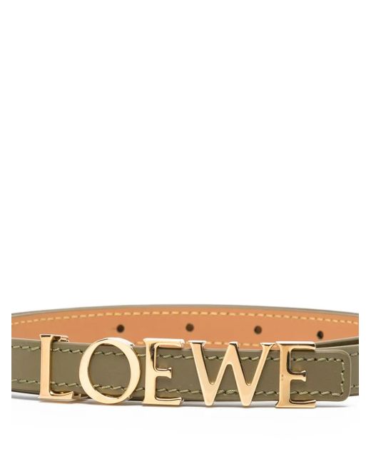 Loewe White Bold-Logo Belt