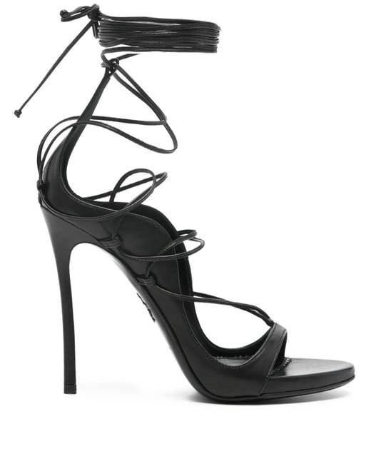 DSquared² Black 105Mm Leather Heeled Sandals