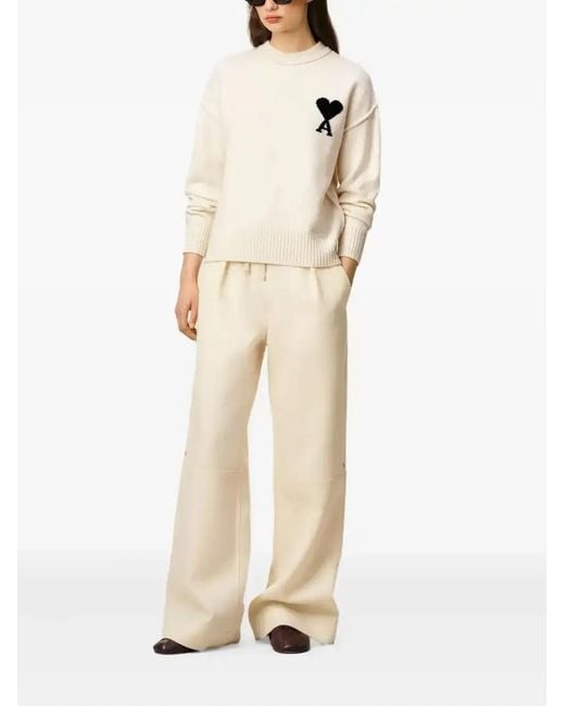AMI White Adc Sweater
