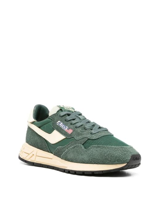 Autry Green Reelwind Suede Sneakers