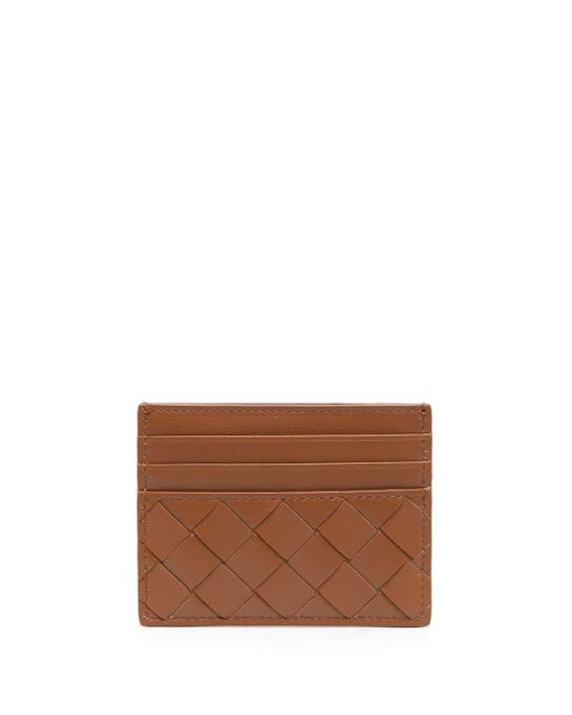 Bottega Veneta Brown Intrecciato Leather Cardholder - Women's - Calf Leather