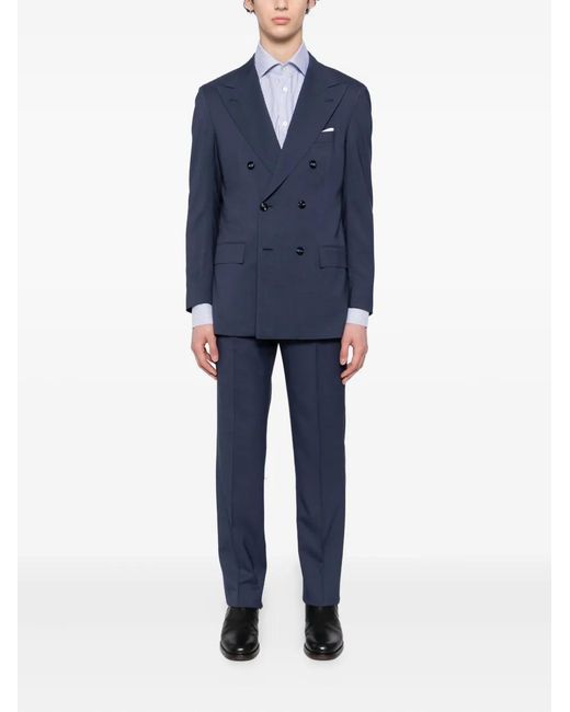 Kiton Blue Single-Breasted Suit for men