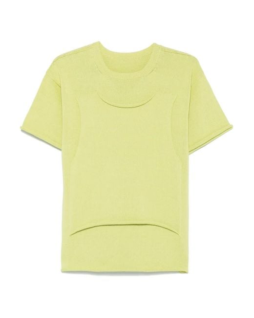 Issey Miyake ニット Tシャツ Yellow