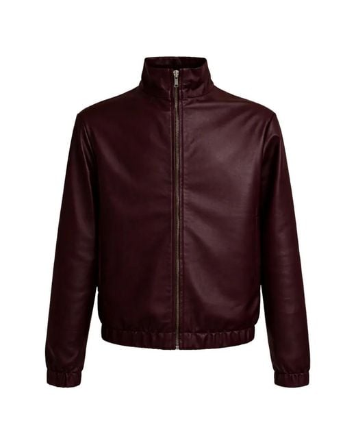 Franzese Collection Red Reversible Leather Jacket for men