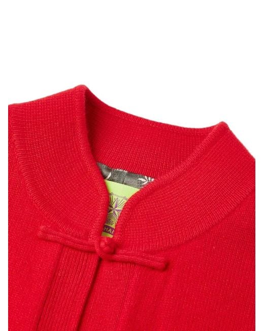 Shanghai Tang Red Cardigan En Cachemire for men