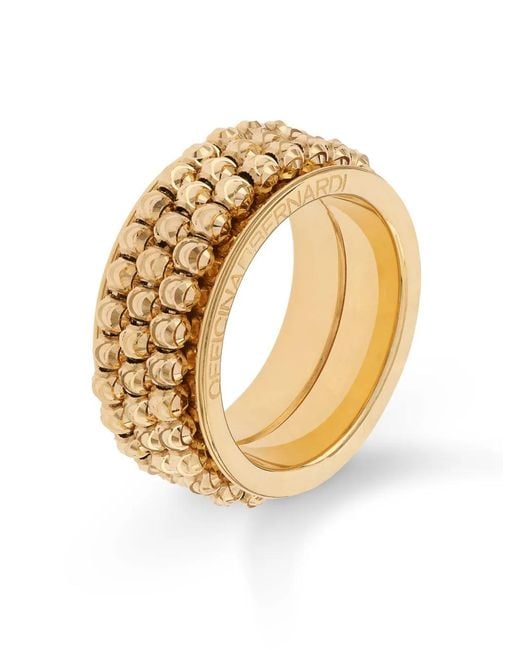 Officina Bernardi Metallic 18Kt Dora Moon Ring