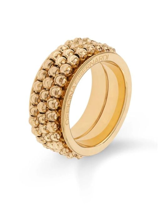 Officina Bernardi Metallic 18Kt Dora Moon Ring
