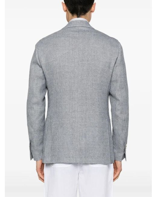 Lardini Gray Single-Breasted Blazer for men