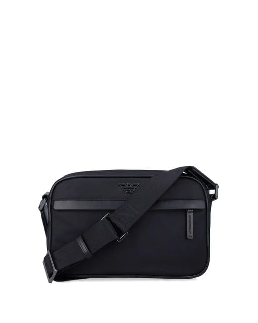 Emporio Armani Crossbodytas Met Logoplakkaat in het Black voor heren