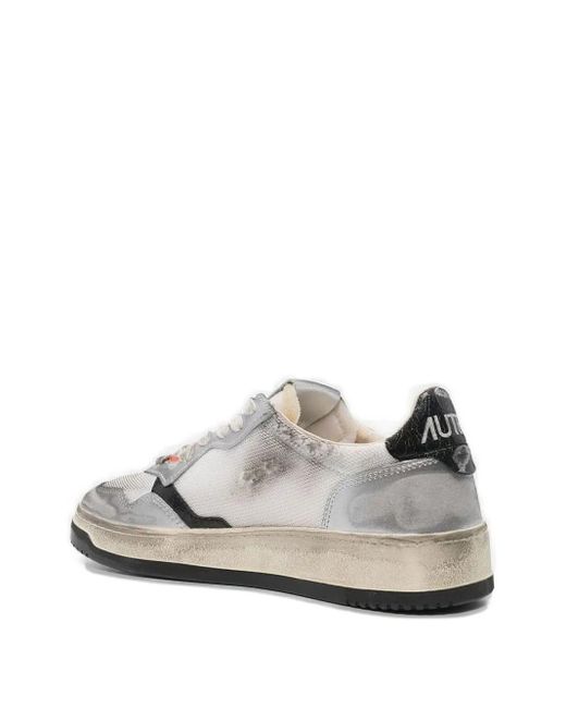 Autry White Medalist Low-Top Sneakers